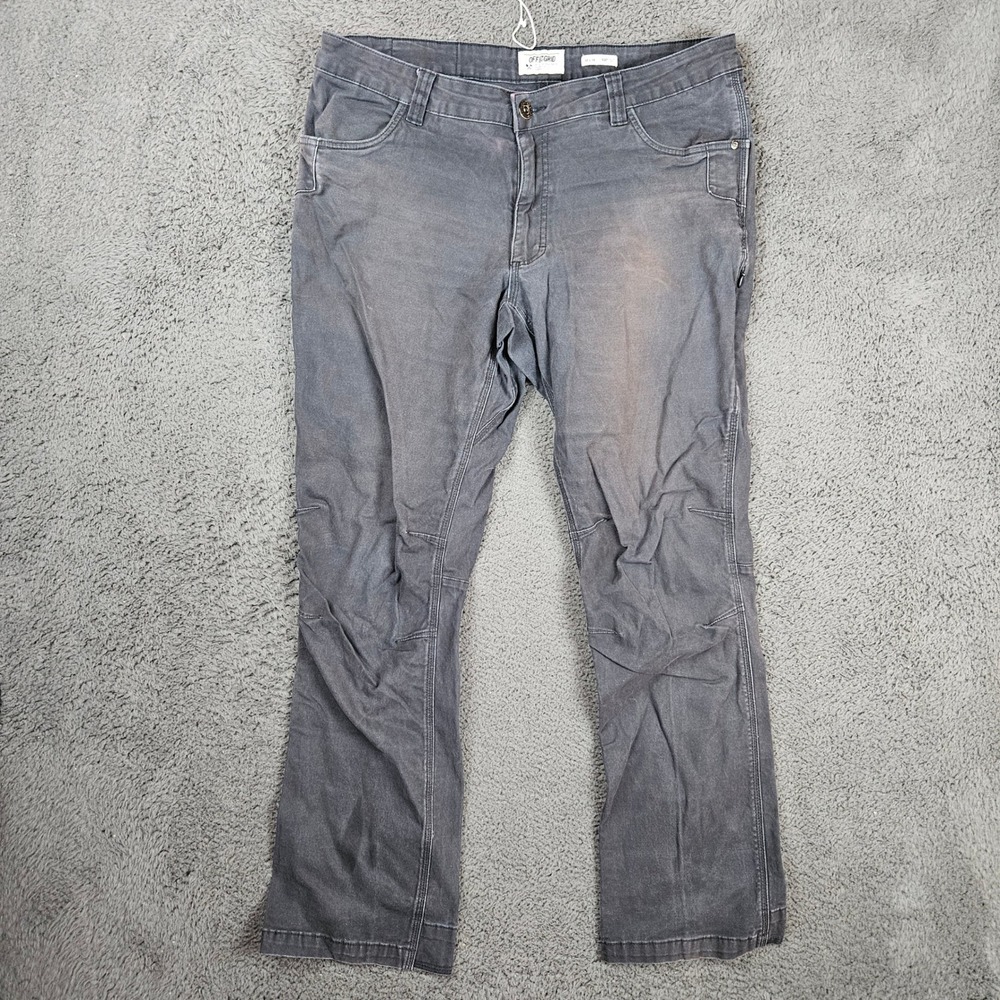 Off The Grid Mens 38x34 Gray Tactical Work Pants Boot Cut Canvas Utility Rugged